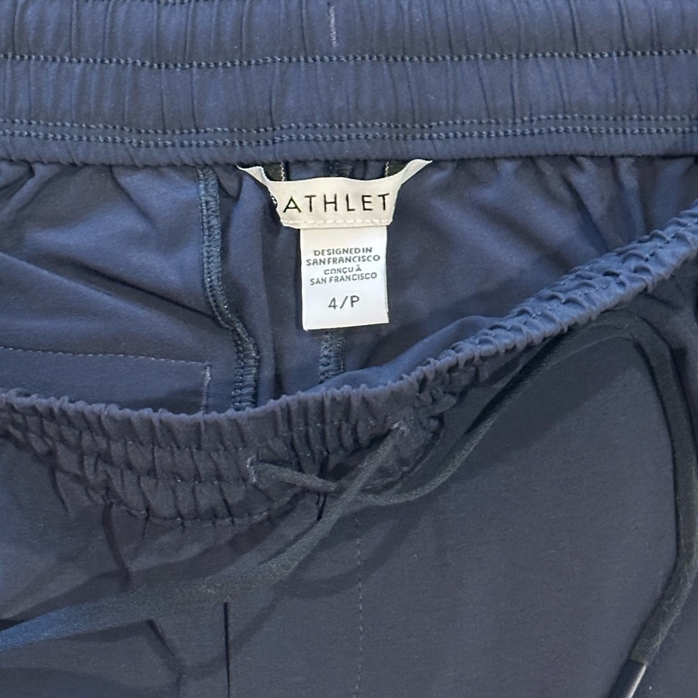Athleta Arrival Ankle Straight Pants, Navy Blue, Size 4P - Picture 7 of 14